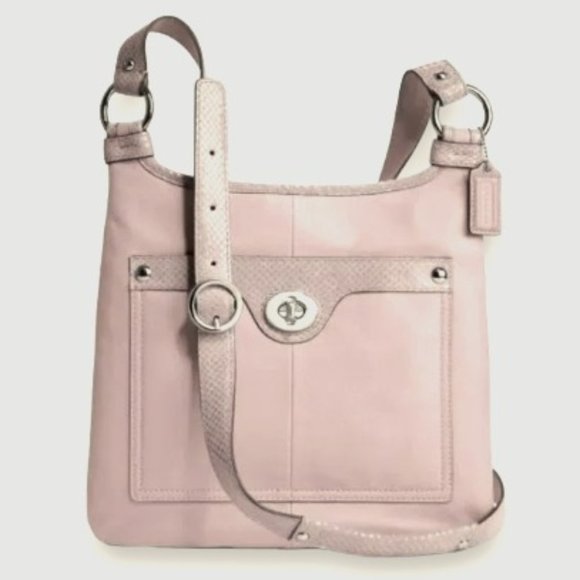 Coach Handbags - Coach Light Pink Leather Crossbody Bag